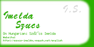 imelda szucs business card